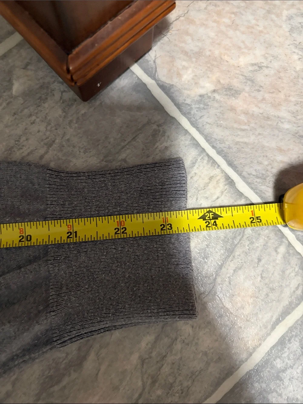 Banana Republic Men's Gray V-Neck Sweater with Thin Contrast Stripes